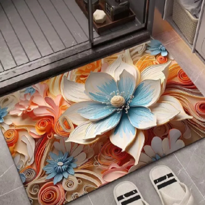 3D Floral Flower Floor Mat – Premium Home Decor